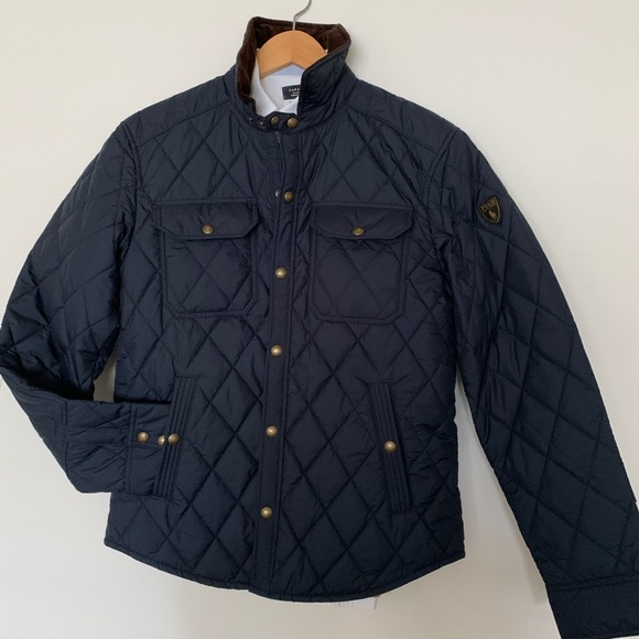 Ralph Lauren navy with brown cord collar - Picture 1 of 2